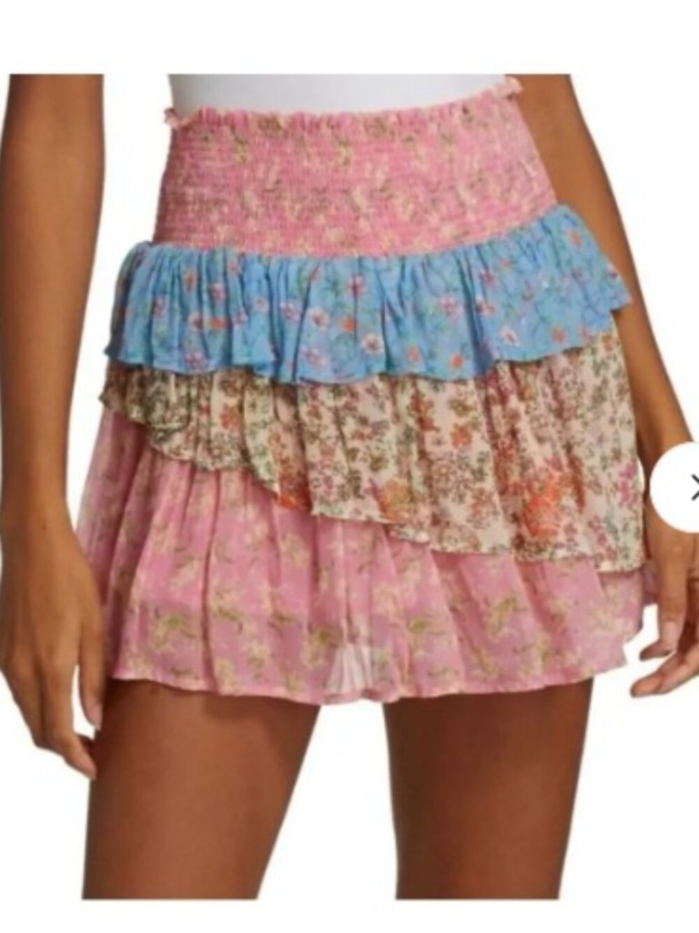 Ramy Brook Women's Printed Paxton Ruffle Mini Skirt